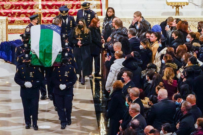 Funeral service for NYPD officer Jason Rivera in New York