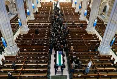 Funeral service for NYPD officer Wilbert Mora in New York