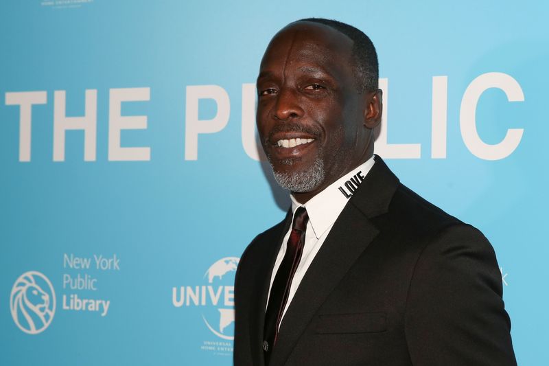Michael K Williams arrives for the premiere of “The Public”