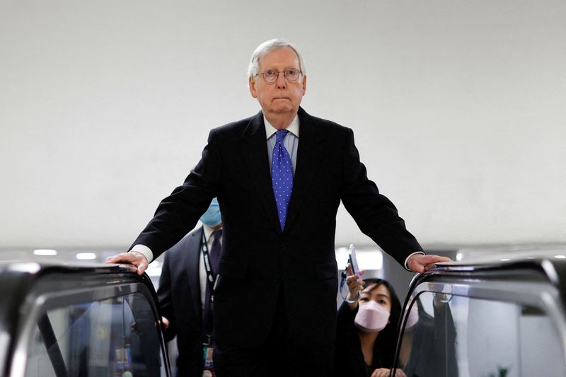 FILE PHOTO: U.S. Senate Minority Leader McConnell on Capitol Hill