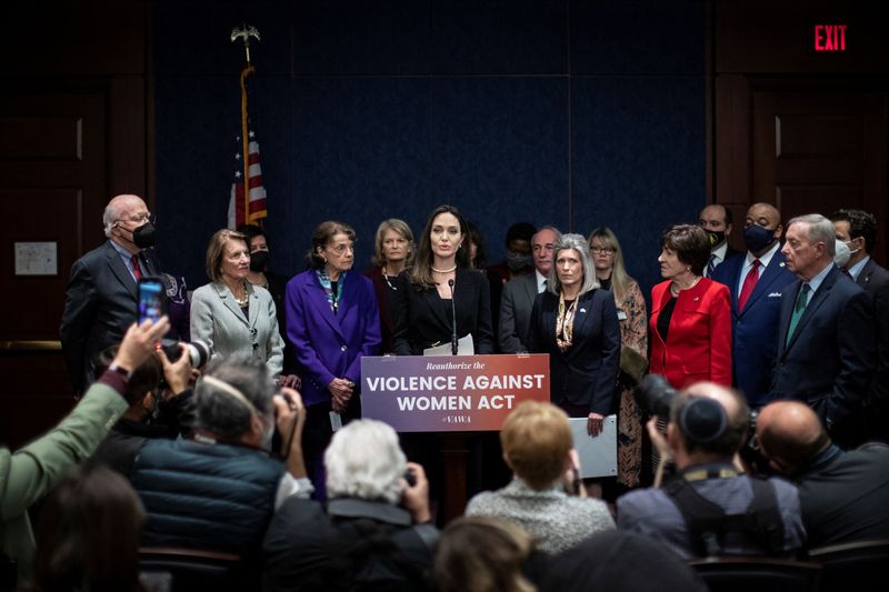 Angelina Jolie at the U.S. Capitol for the Violence Against