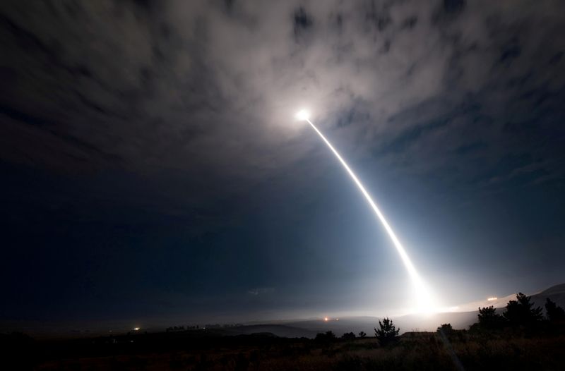 FILE PHOTO: An unarmed Minuteman III intercontinental ballistic missile launches