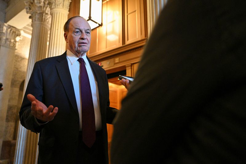 FILE PHOTO: U.S. Senator Richard Shelby (R-AL) speaks to reporters