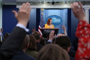 White House Press Secretary Jen Psaki holds a press briefing