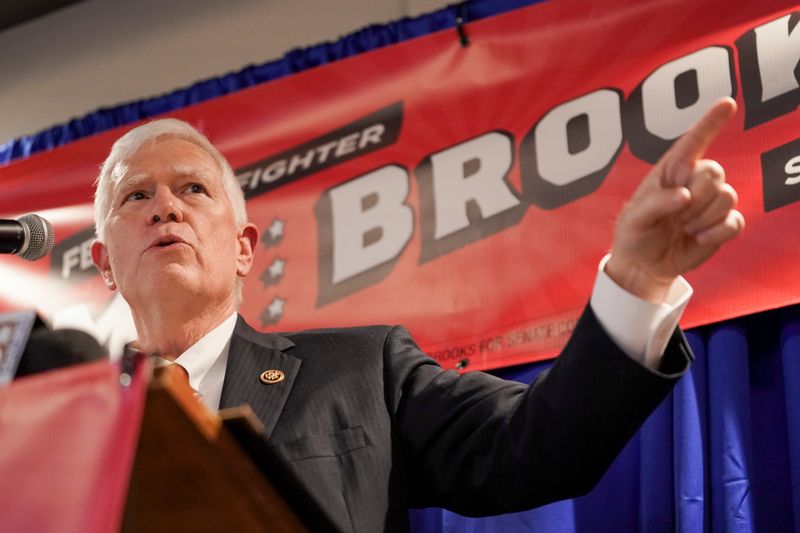 FILE PHOTO: U.S. Rep. Mo Brooks makes an announcement in