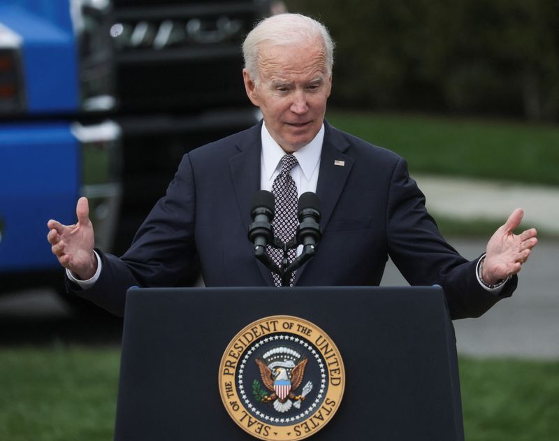 U.S. President Joe Biden speaks about plans to strengthen national