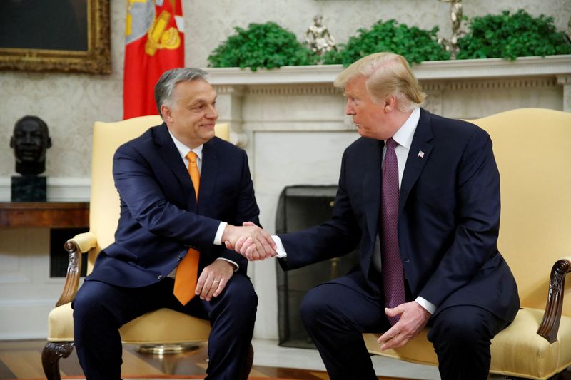 FILE PHOTO: U.S. President Trump meets with Hungary’s Prime Minister