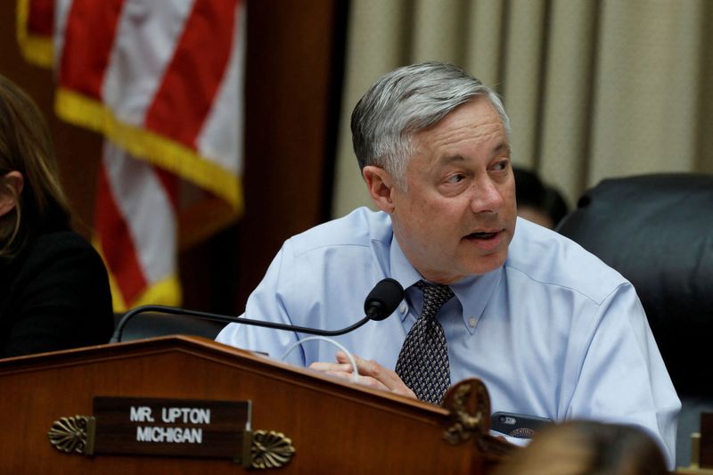 FILE PHOTO: Chairman Rep. Fred Upton (R-MI) speaks during a