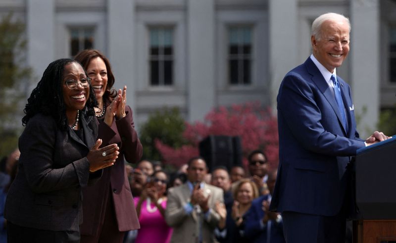 U.S. President Joe Biden hosts White House celebration of Judge