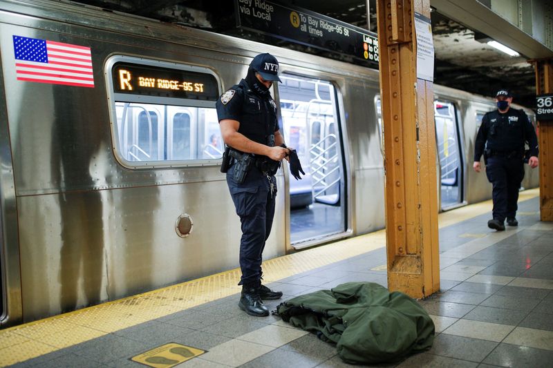 A New York Police Officer of the anti terrorism unit
