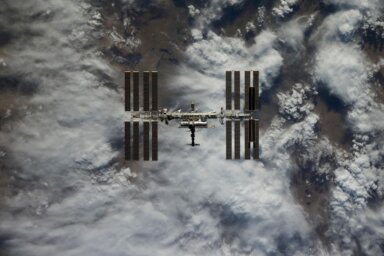 ISS is photographed by Expedition 66 crew member from aÊSoyuz