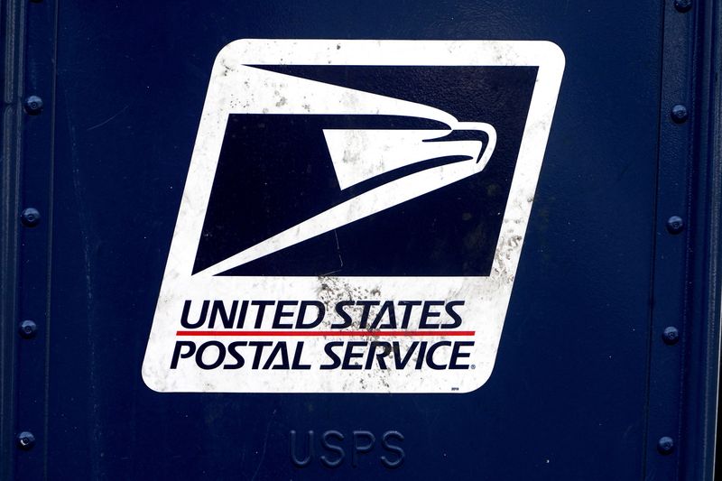FILE PHOTO: A U.S. Postal Service (USPS) logo is pictured