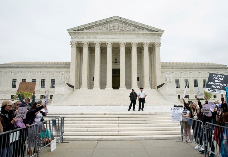 People protest after leak of U.S. Supreme Court draft majority