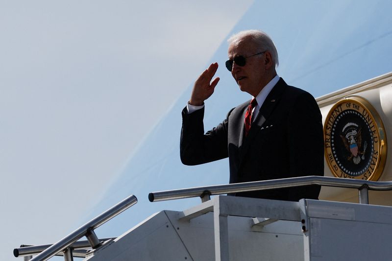 FILE PHOTO: U.S. President Joe Biden travels to Alabama