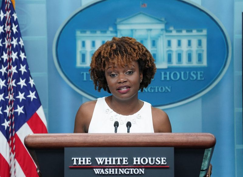 Next White House press secretary Karine Jean-Pierre speaks at the
