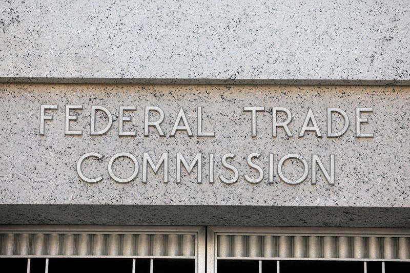 FILE PHOTO: Signage is seen at the Federal Trade Commission