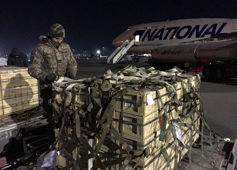 FILE PHOTO: Ukraine receives shipment of U.S. military aid at