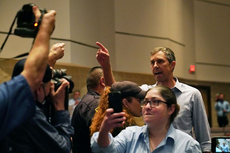 Texas Democratic gubernatorial candidate Beto O’Rourke disrupts a press conference