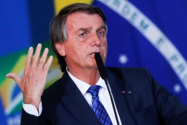 Brazil’s President Jair Bolsonaro attends a ceremony to announce new