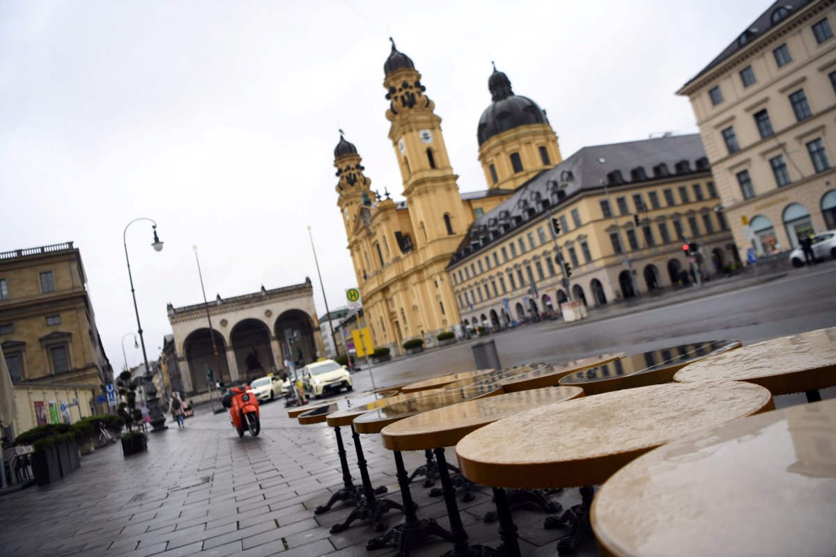 FILE PHOTO: The Odeonsplatz square during a partial lockdown in