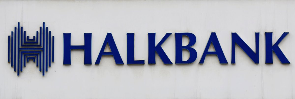 FILE PHOTO: A view shows the logo of Halkbank at