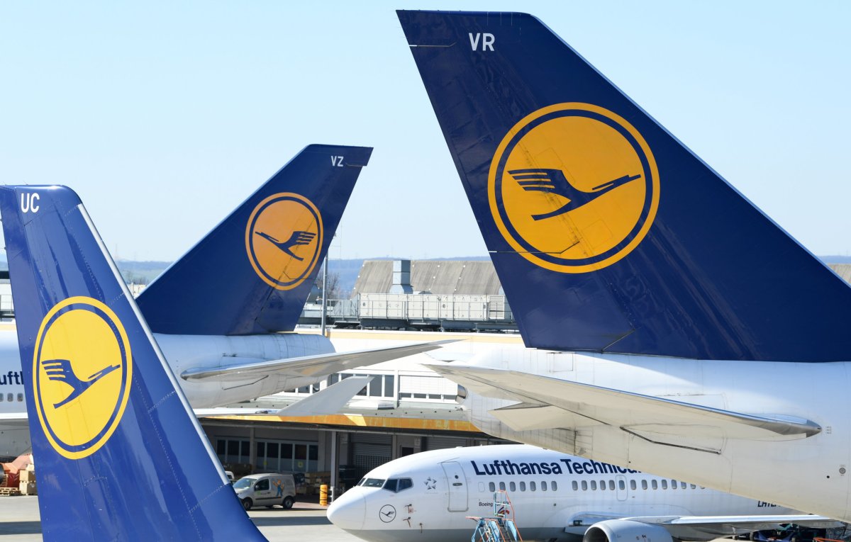 FILE PHOTO: Airplanes of German carrier Lufthansa are parked on