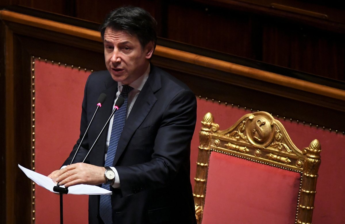 FILE PHOTO: Italian PM Conte addresses Senate on coronavirus disease