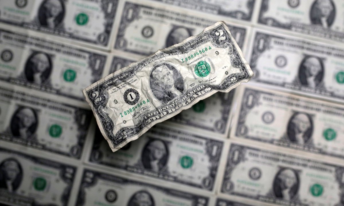 FILE PHOTO:  U.S. dollar banknote is seen in this