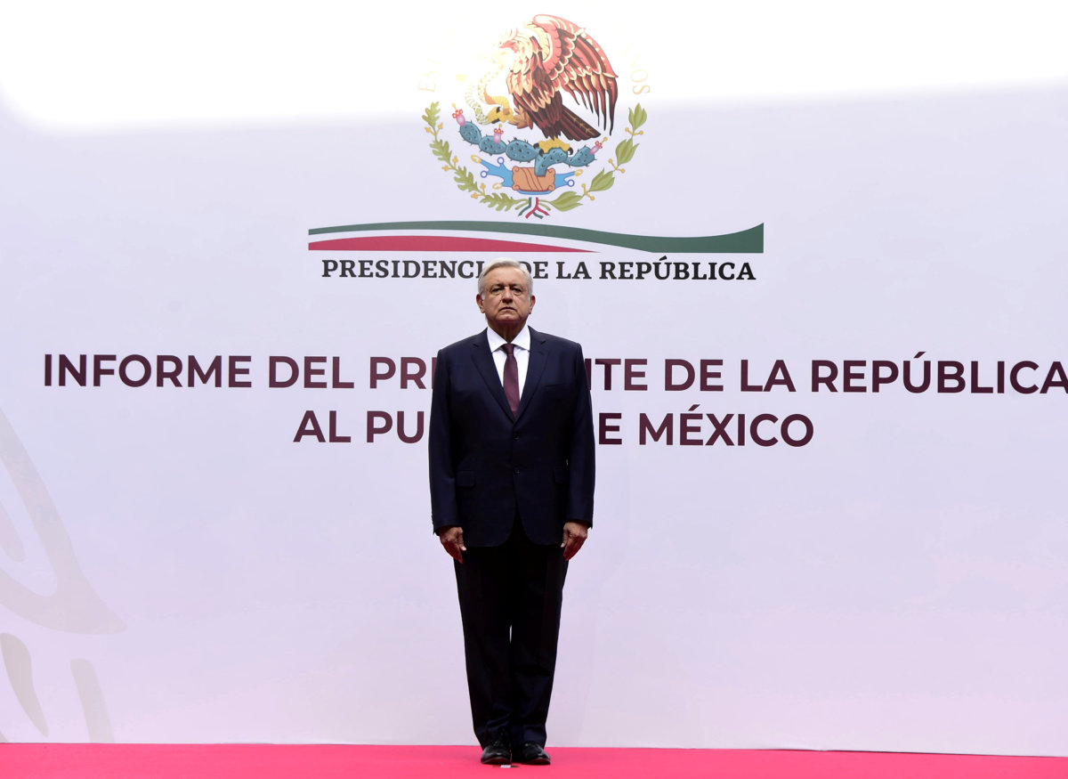 Mexico’s President Andres Manuel Lopez Obrador attends the presentation of