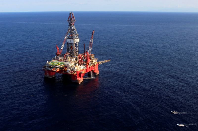 A general view of the Centenario deep-water oil platform in