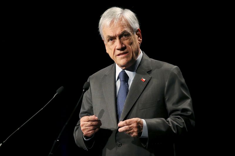 Chile’s President Sebastian Pinera delivers speech during the inauguration of