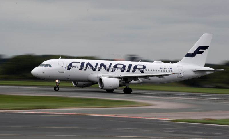 FILE PHOTO: A Finnair Airbus A320 aircraft at Manchester Airport