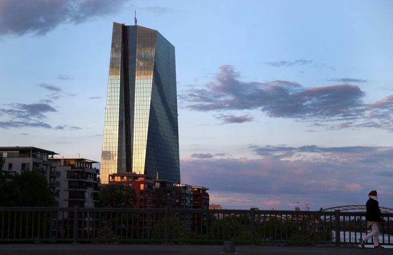FILE PHOTO: The headquarters of the European Central Bank in