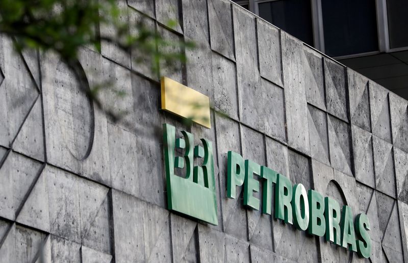FILE PHOTO: A logo of Brazil’s state-run Petrobras oil company