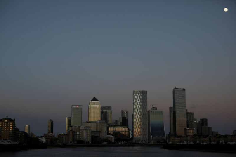 FILE PHOTO: General view of the Canary Wharf financial district