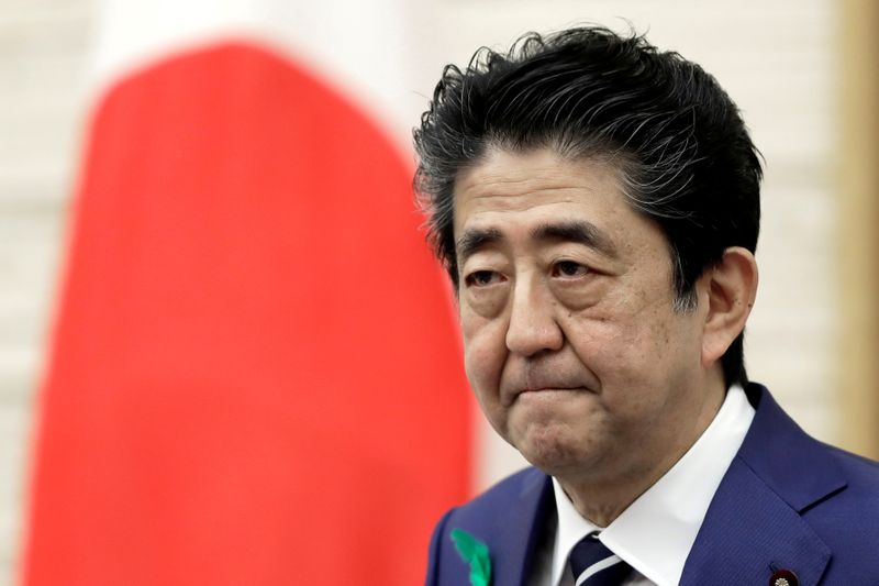 FILE PHOTO:Japan’s Prime Minister Shinzo Abe’s news conference in Tokyo