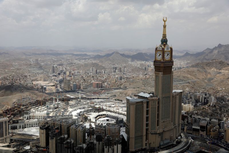 FILE PHOTO: An aerial view of Kaaba at the Grand