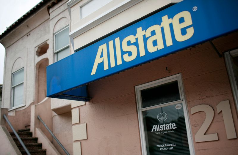 FILE PHOTO:  Allstate insurance posts fourth quarter results as