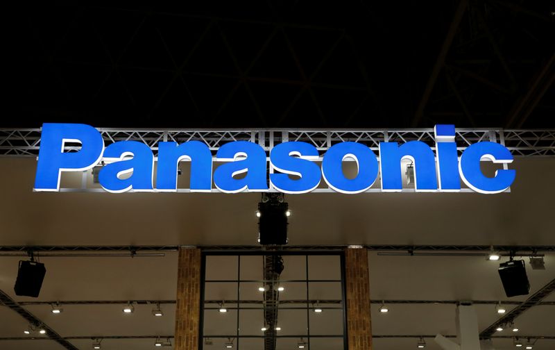A logo of Panasonic Corp is pictured at the CEATEC