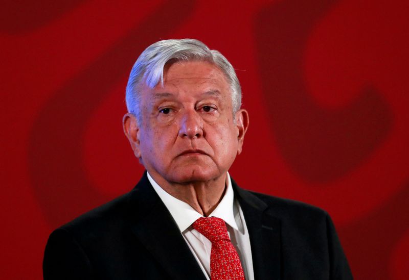 FILE PHOTO: Mexico’s President Obrador holds a news conference in