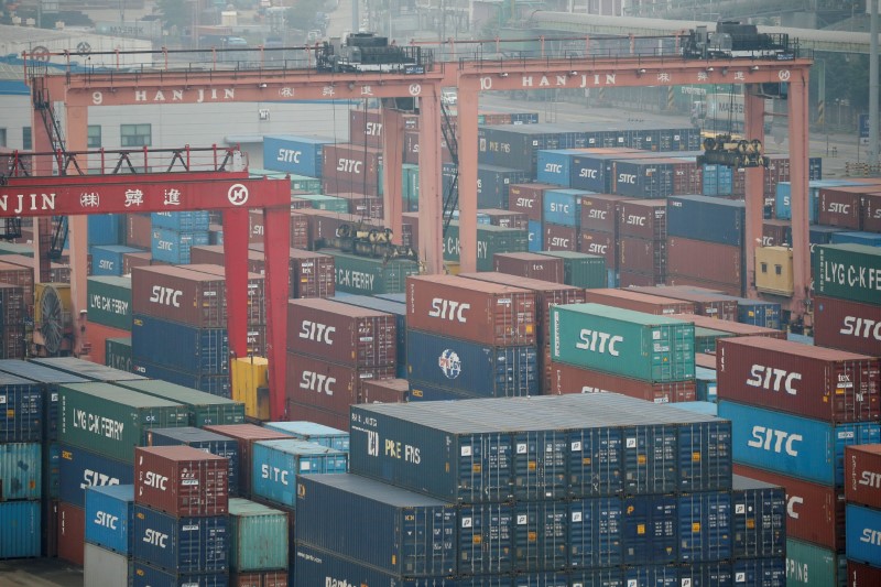 FILE PHOTO: A container terminal is seen at Incheon port