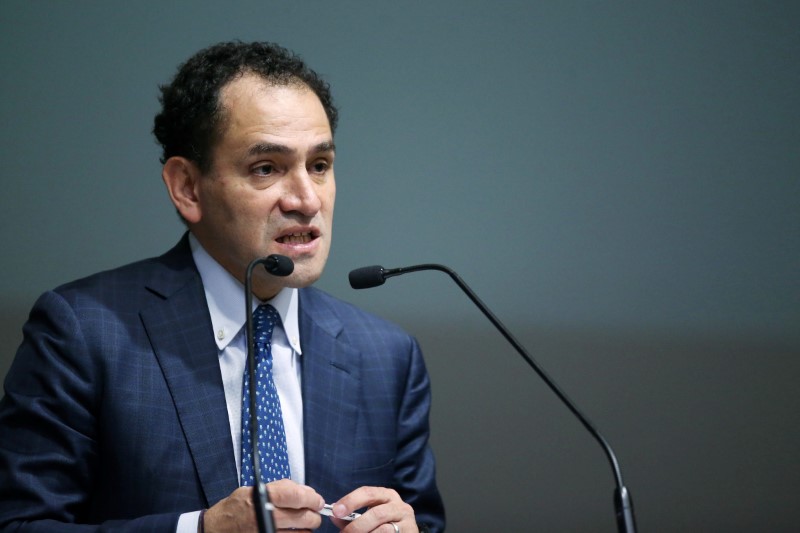 Mexico’s Finance Minister Arturo Herrera speaks during the presentation of