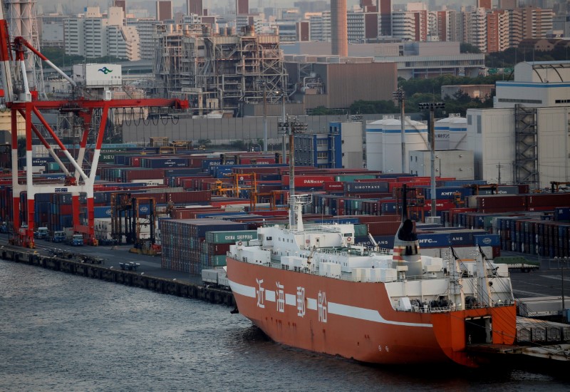 FILE PHOTO: An industrial port is pictured in Tokyo