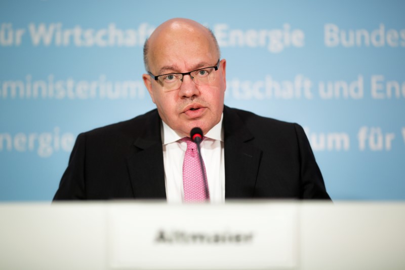 FILE PHOTO: German Economy Minister Peter Altmaier briefs the media