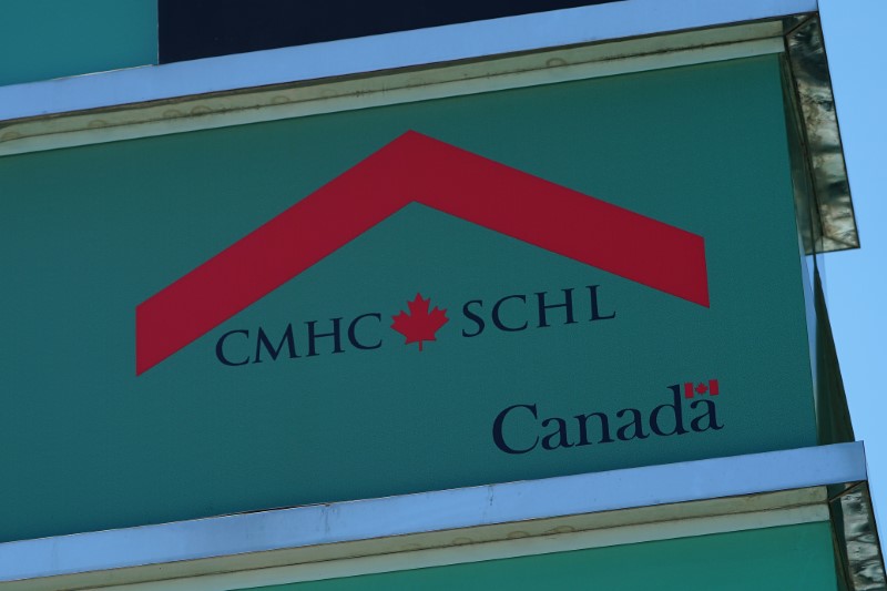 The Canada Housing Mortgage Corporation (CMHC) logo is pictured in