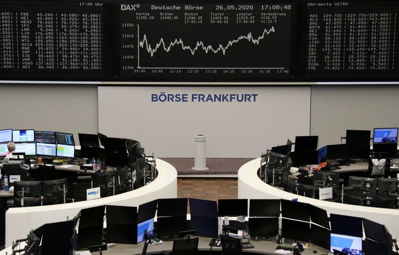 The German share price index DAX graph is pictured at