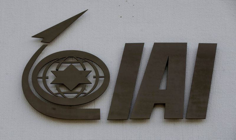 FILE PHOTO: The logo of state-owned IAI, the country’s biggest