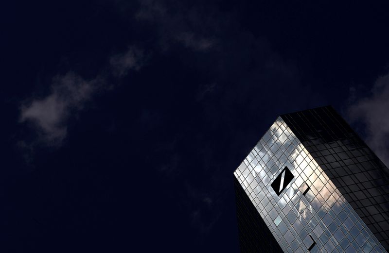 FILE PHOTO: The headquarters of Germany’s Deutsche Bank are photographed