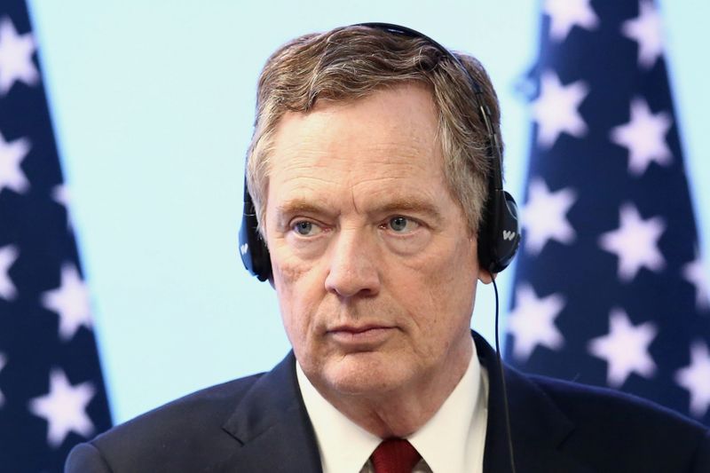 U.S. Trade Representative Lighthizer takes part in a joint news