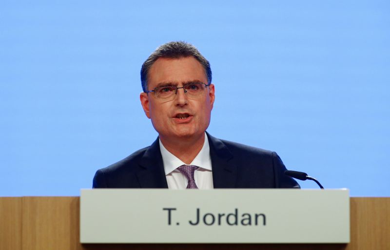 Swiss National Bank (SNB) Chairman Thomas Jordan speaks as he